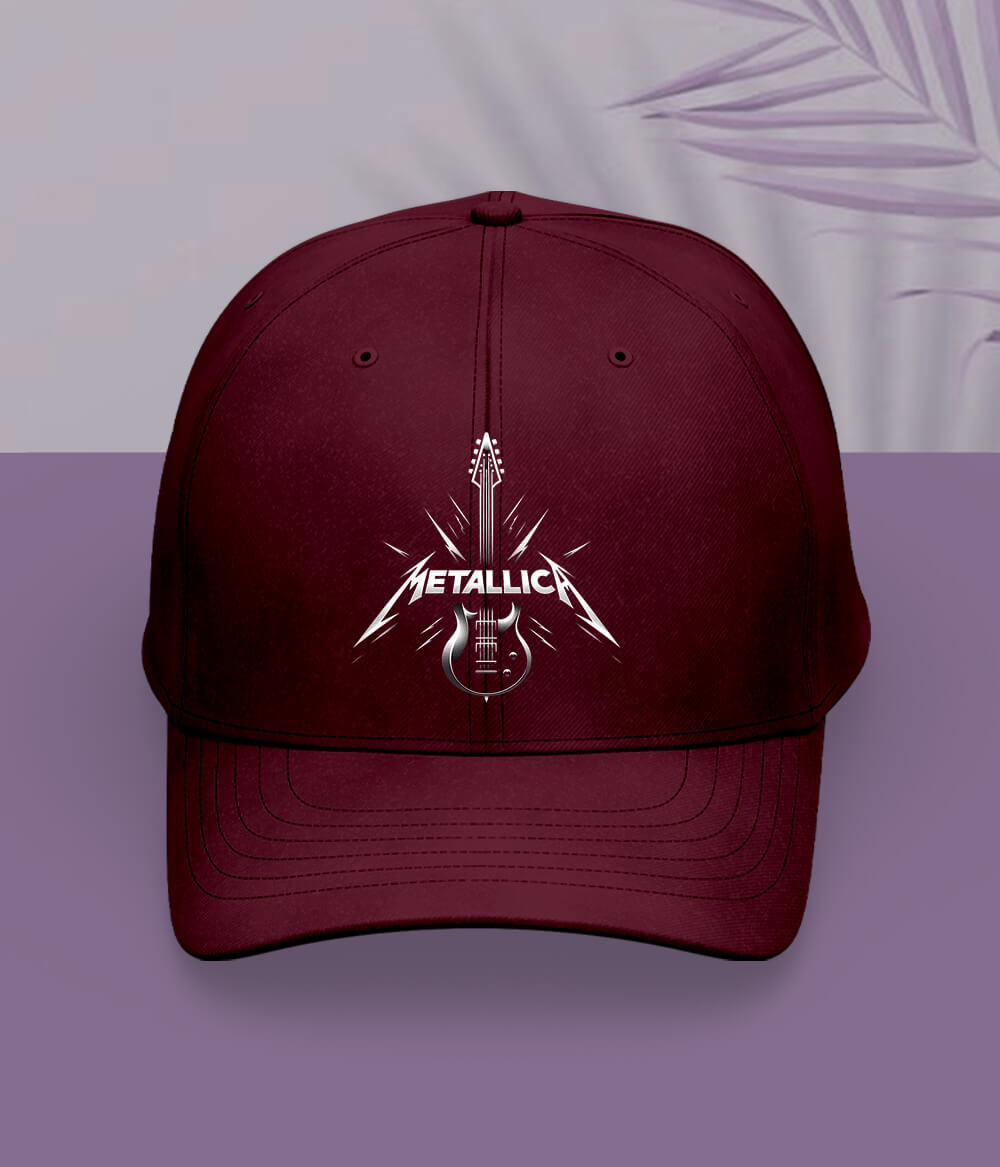Maroon Metallica Lovers Cap