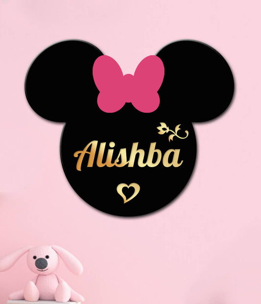 Minnie Mouse Wall Hanging Sign for Girls Room