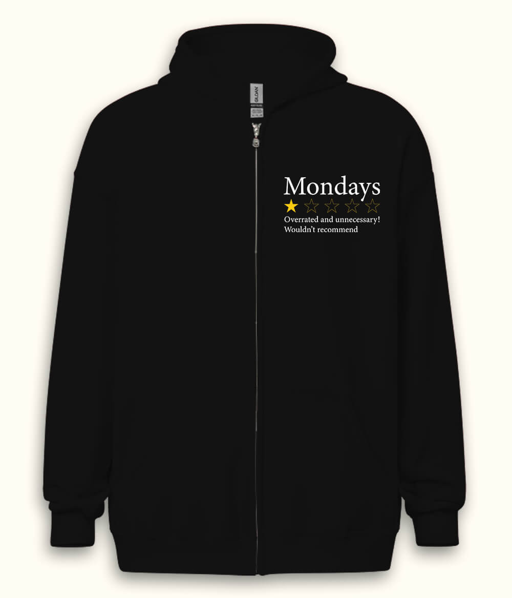 Monday Meme Adventure Zipper Hoodie (Unisex)