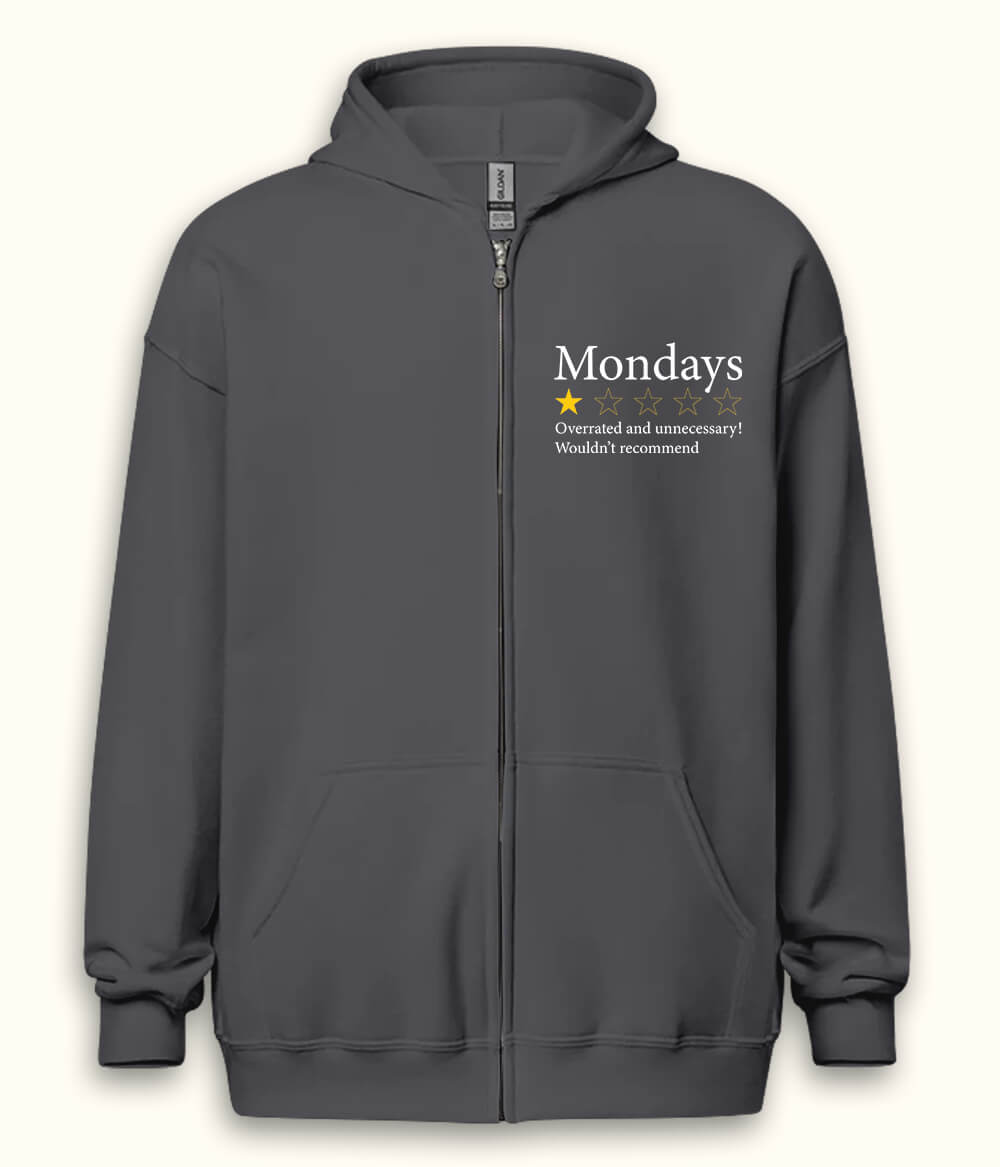 Monday Meme Adventure Zipper Hoodie (Unisex)