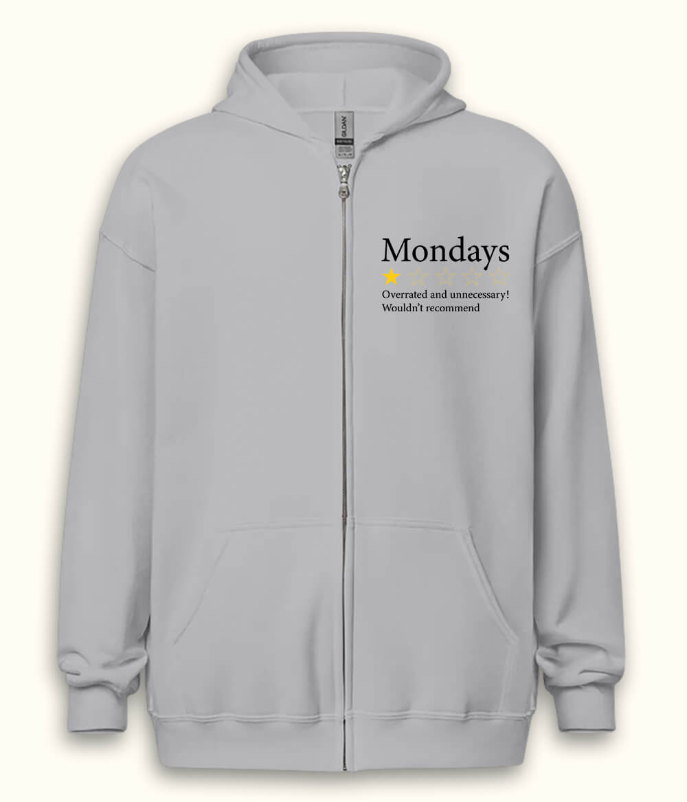 Monday Meme Adventure Zipper Hoodie (Unisex)