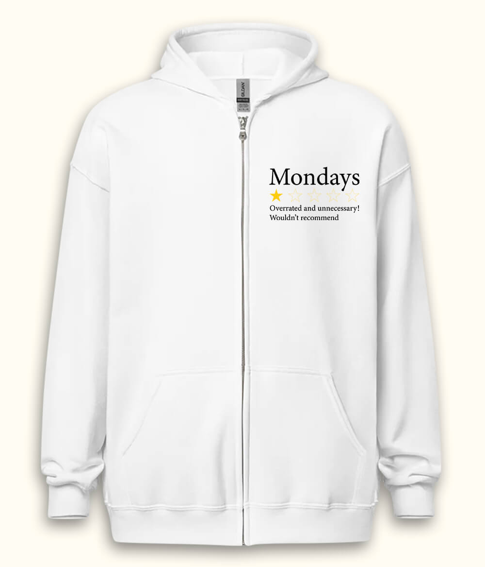 Monday Meme Adventure Zipper Hoodie (Unisex)
