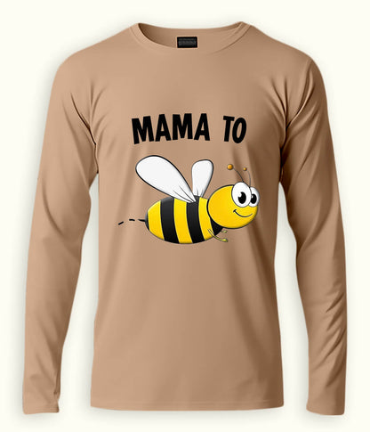 Beige Mother Long Sleeve T-Shirt