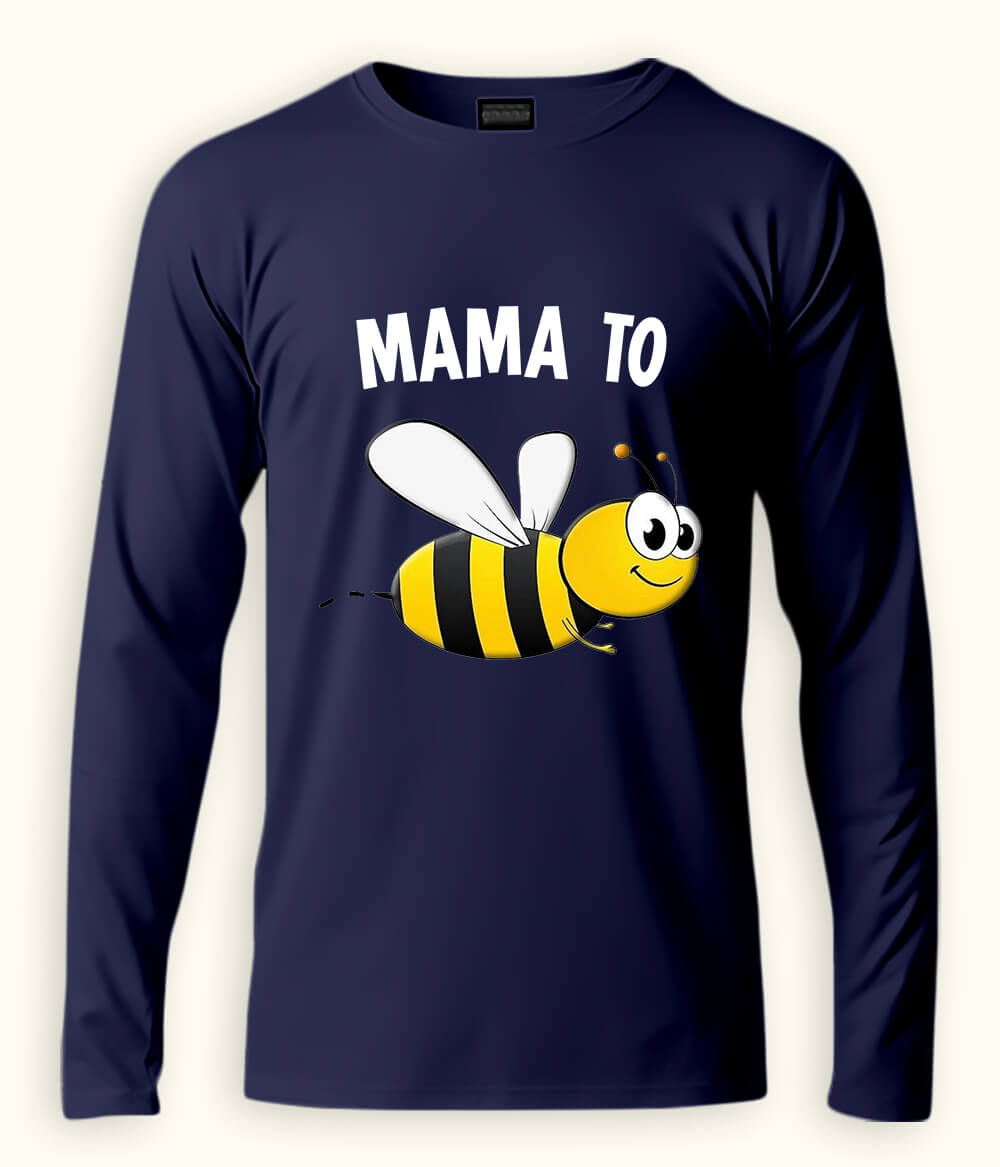 Navy Blue Mother Long Sleeve T-Shirt