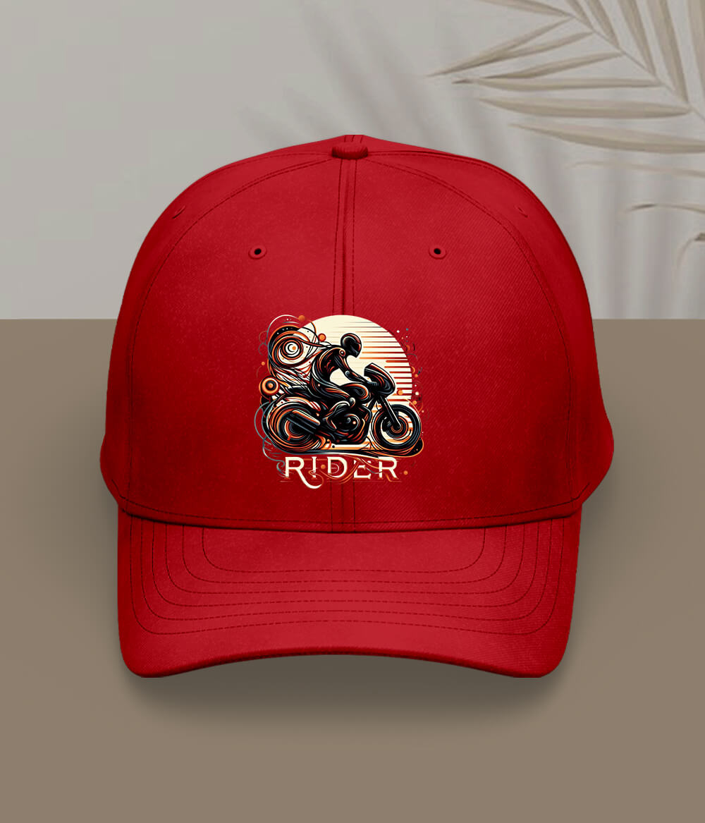 Red Motorbike Cap