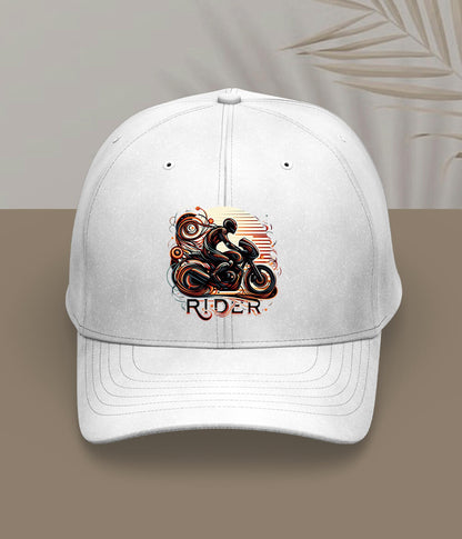 White Motorbike Cap
