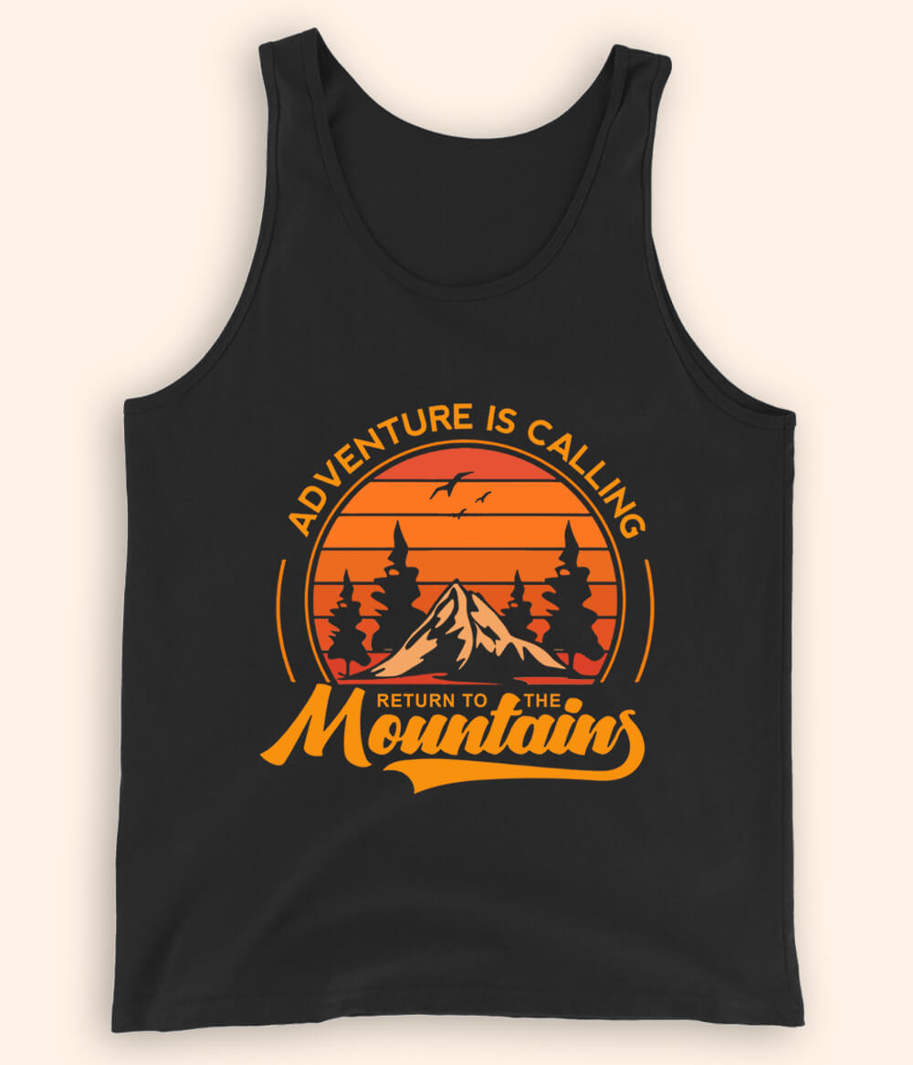 Mountain Adventure Black Tanktop (Unisex)
