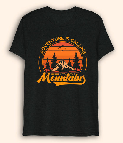 Mountain Adventure Drifit Black T-Shirt (Unisex)