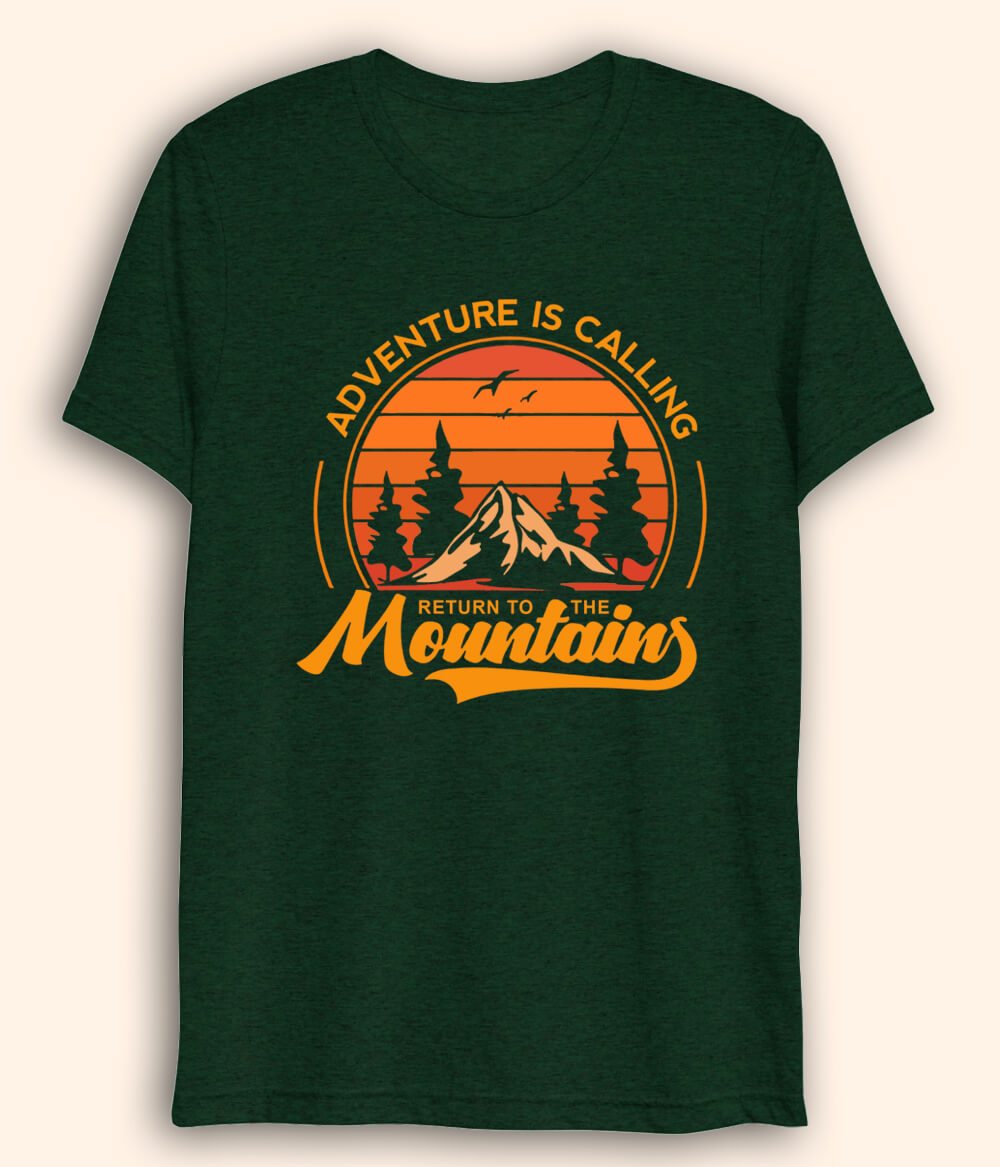 Mountain Adventure Drifit Green T-Shirt (Unisex)