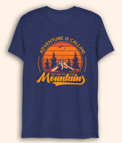 Mountain Adventure Drifit Navy T-Shirt (Unisex)