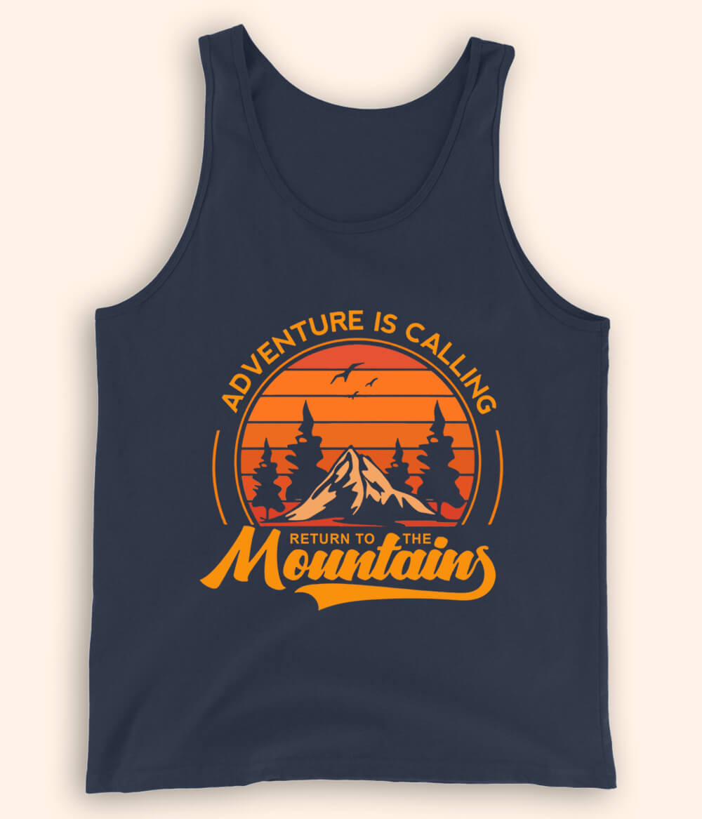 Mountain Adventure Navy Tanktop (Unisex)