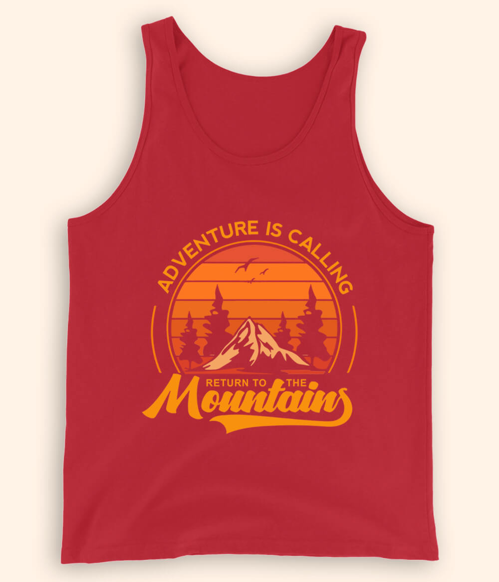 Mountain Adventure Red Tanktop (Unisex)