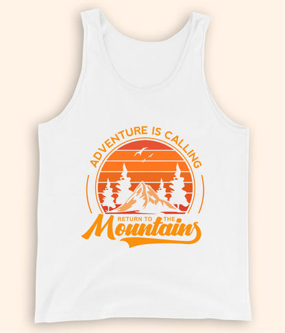 Mountain Adventure White Tanktop (Unisex)