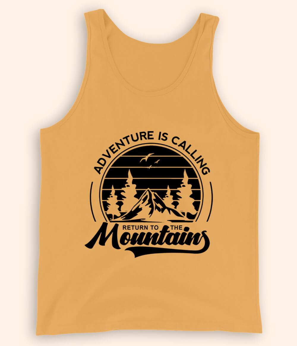 Mountain Adventure Yellow Tanktop (Unisex)