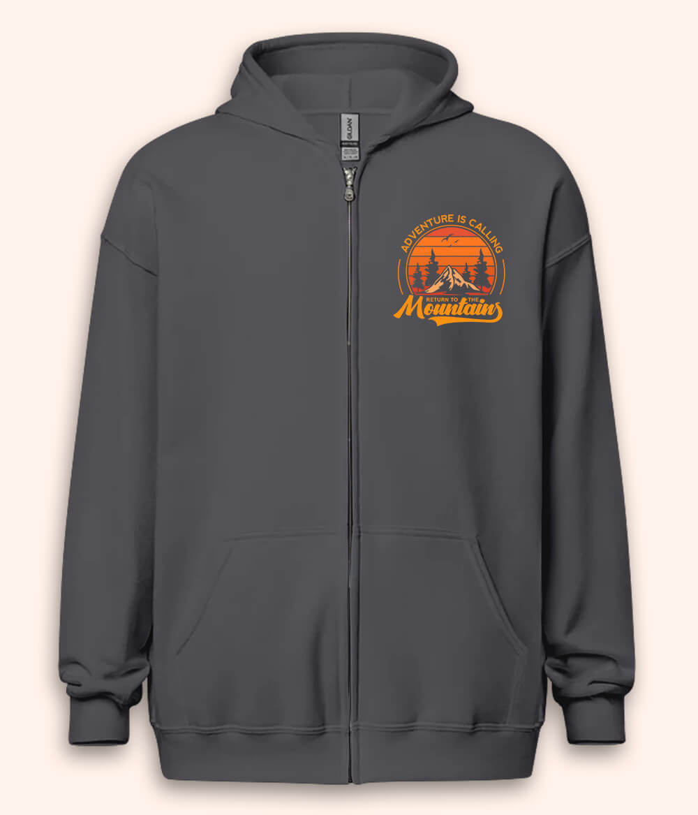 Mountain Adventure Zipper Hoodie (Unisex)