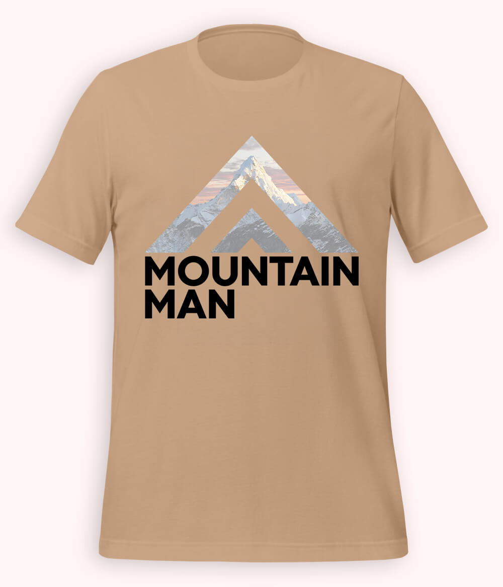 Beige Mountain Man T-Shirt