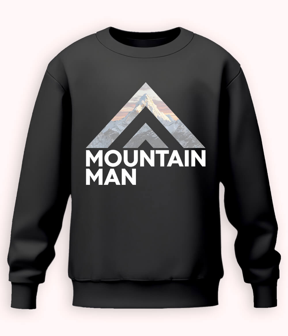 Charcoal Grey Mountain Man Sweatshirt