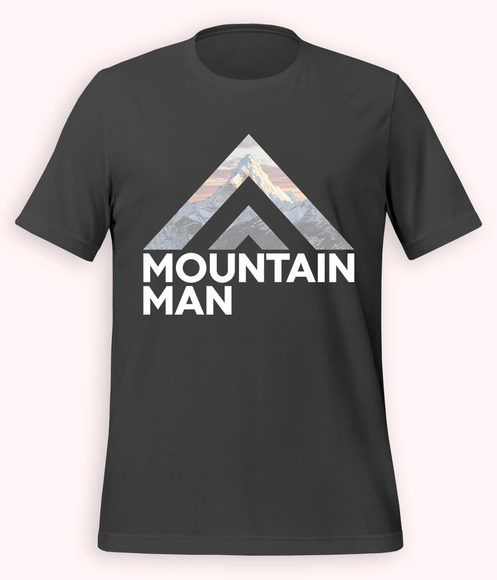 Charcoal Grey Mountain Man T-Shirt