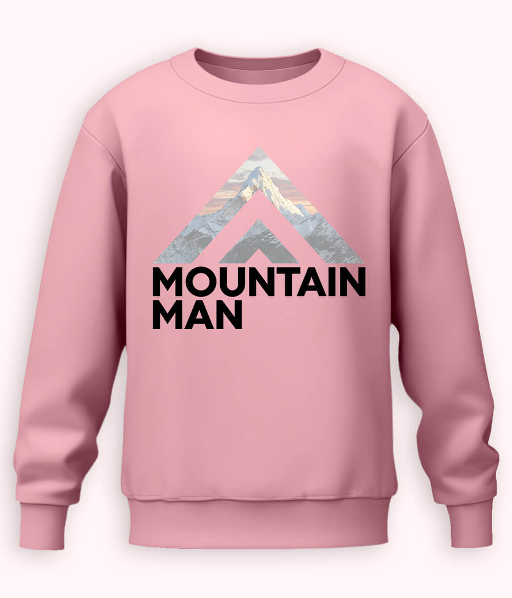Light Pink Mountain Man Sweatshirt