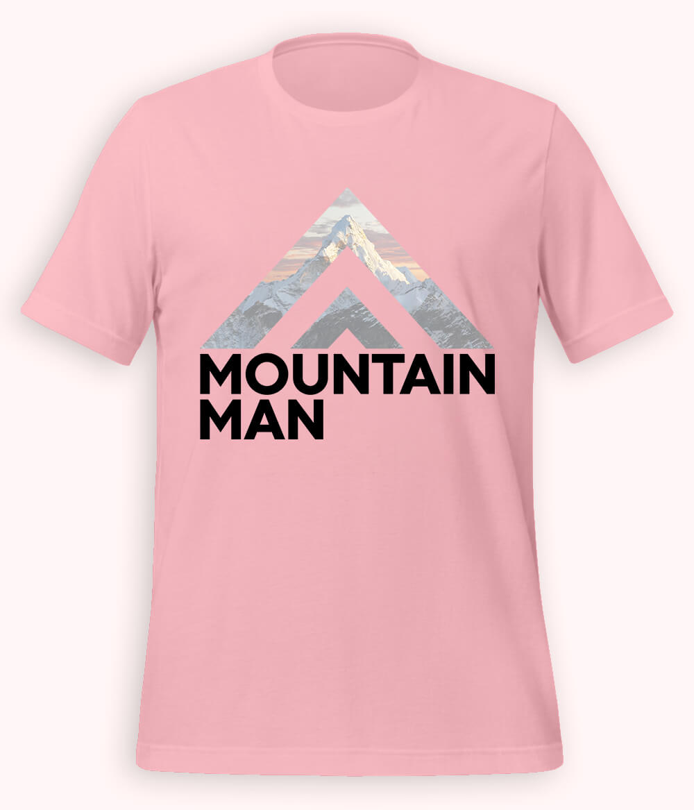 Light Pink Mountain Man T-Shirt