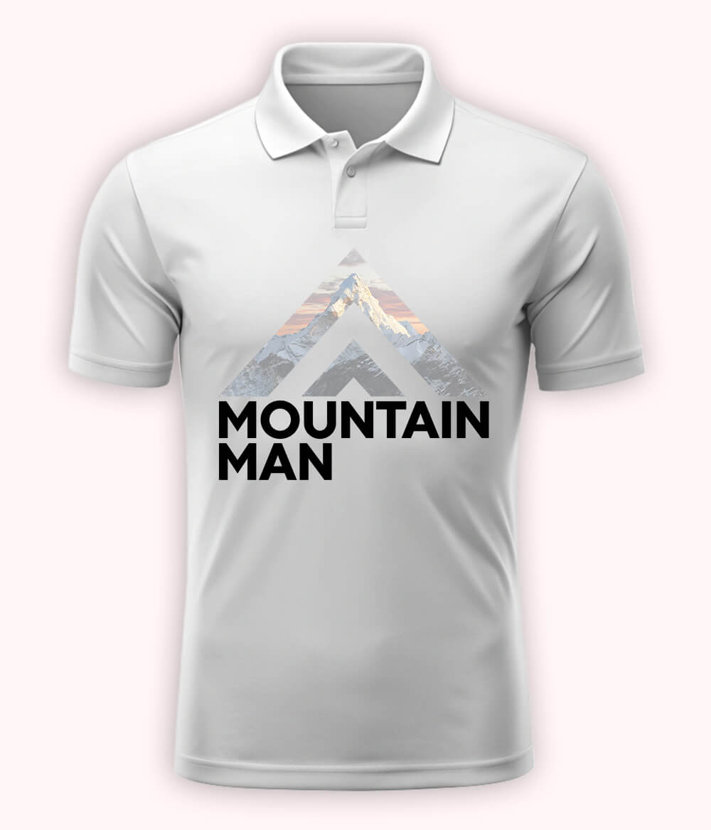 White Mountain Man Polo T-Shirt