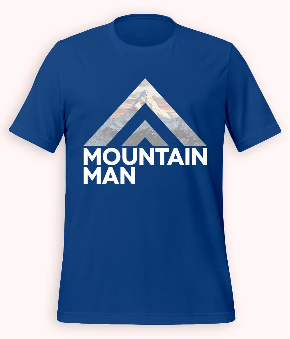 Royal Blue Mountain Man T-Shirt