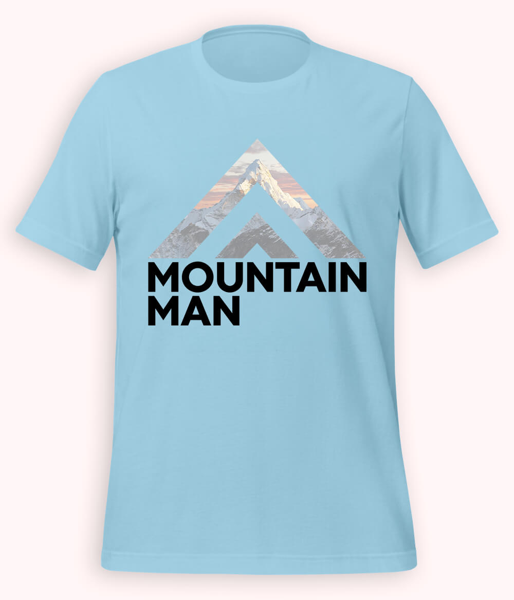 Sky Blue Mountain Man T-Shirt