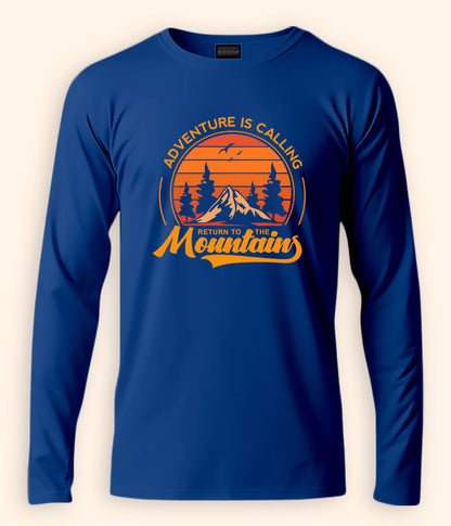 Mountain Royal Blue T-Shirt Full Sleeve (Unisex)