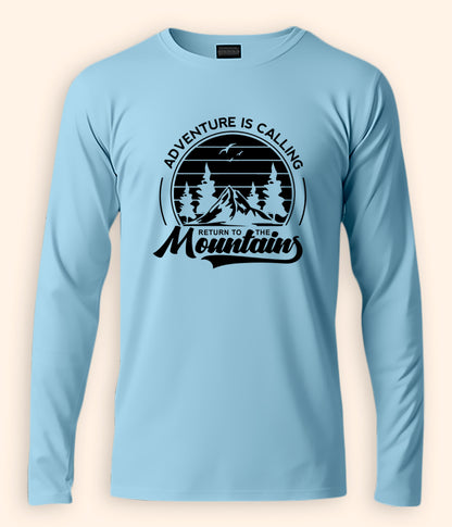 Mountain Sky Blue T-Shirt Full Sleeve (Unisex)