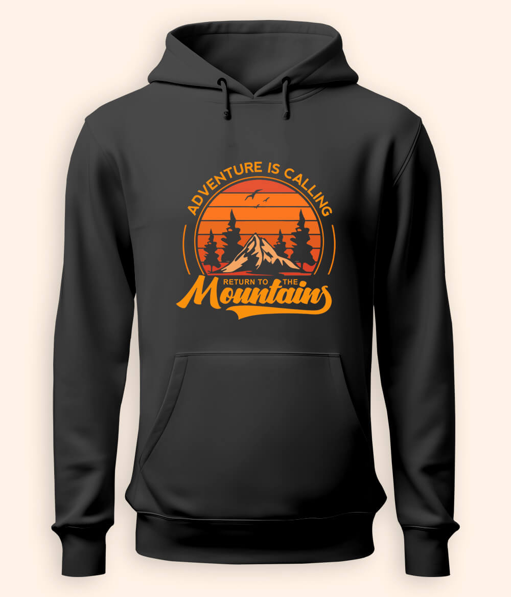 Mountains Are Calling Charcoal Grey Hoodie (Unisex)