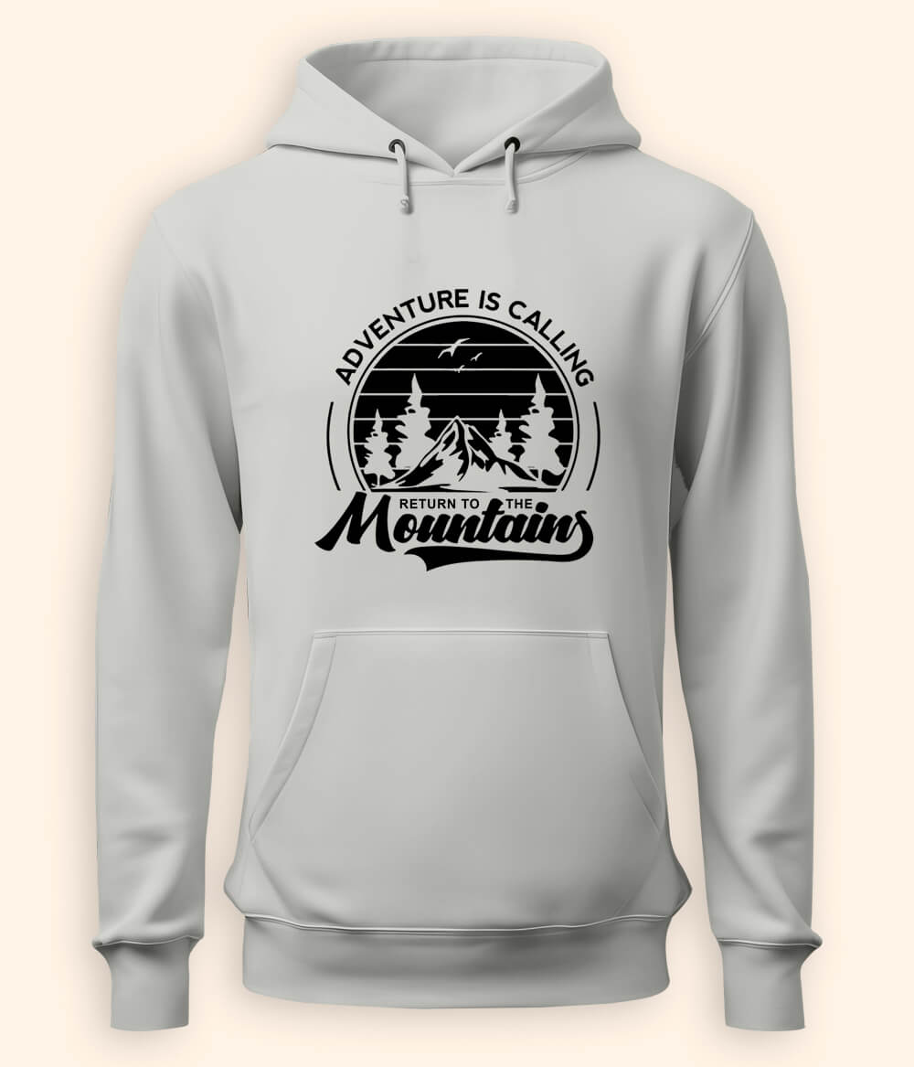 Mountains Are Calling Heather Grey Hoodie (Unisex)