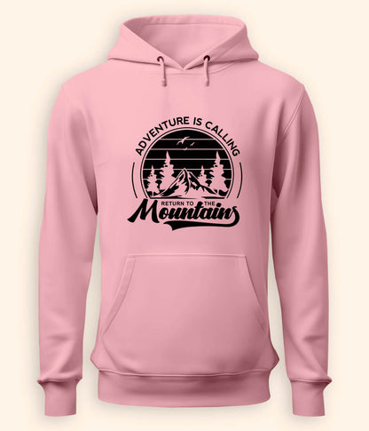 Mountains Are Calling Light Pink Hoodie (Unisex)