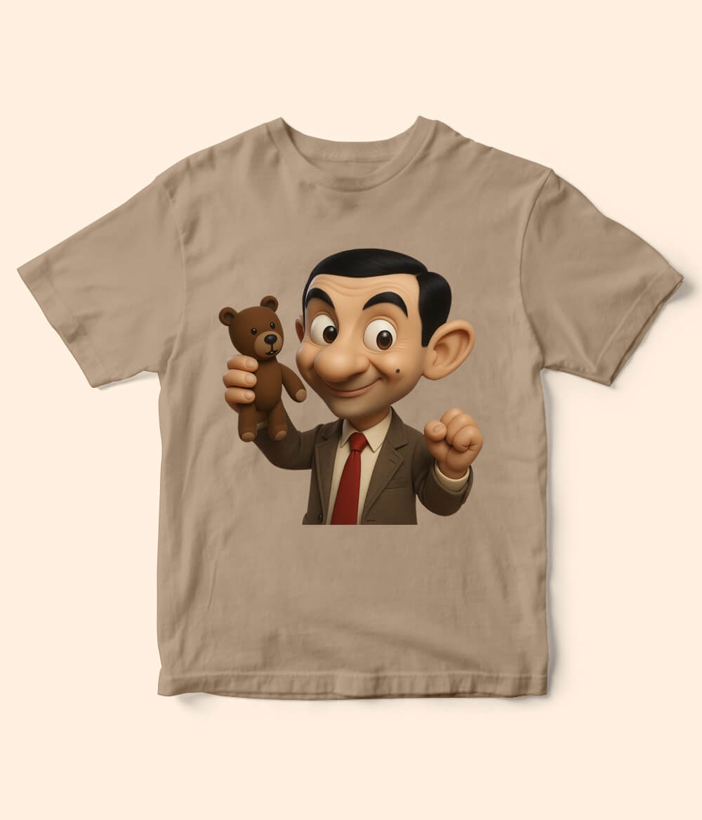 Mr-Bean Beige T-Shirt for Kids