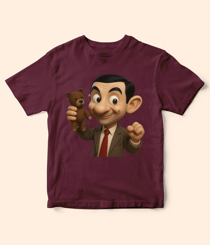 Mr-Bean Maroon T-Shirt for Kids