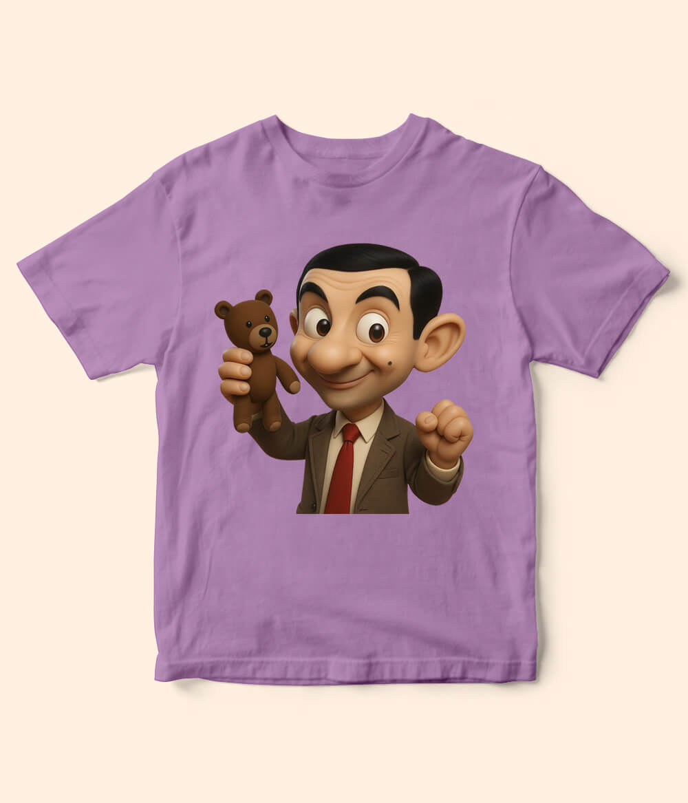 Mr-Bean Purple T-Shirt for Kids