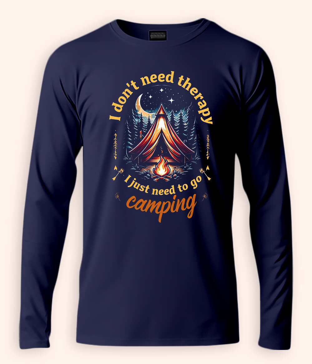 Camping Therapy Long Sleeve T-Shirt