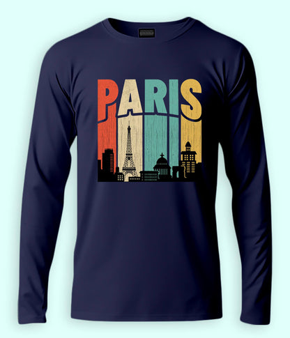 Eiffel Tower Long Sleeve T-Shirt (Unisex)