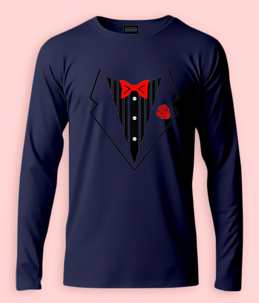 Long Sleeve Tuxedo Tee