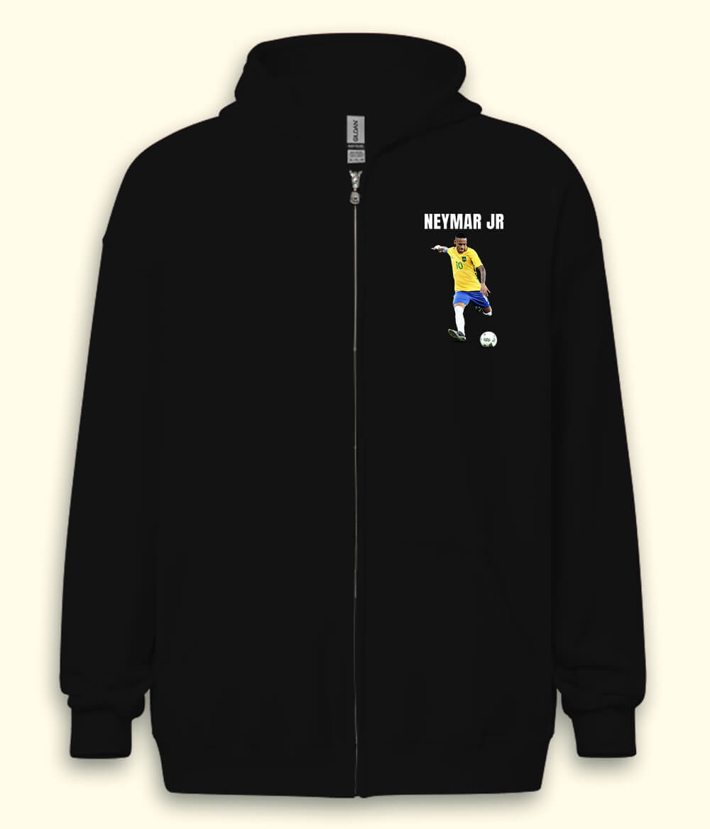 Neymar Jr Brazil Graphic Zipper Hoodie