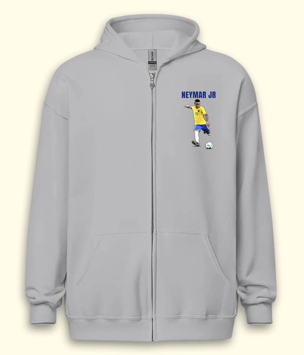 Neymar Jr Brazil Graphic Zipper Hoodie