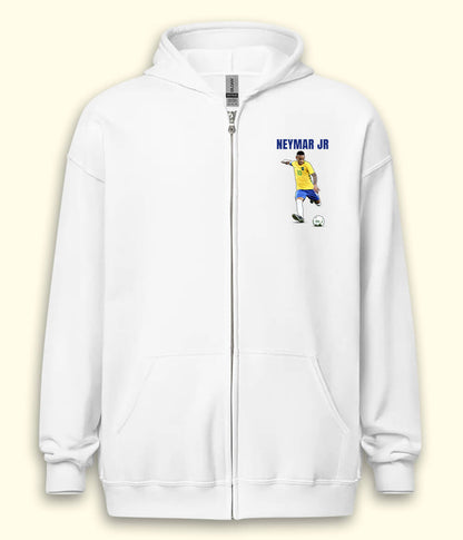 Neymar Jr Brazil Graphic Zipper Hoodie