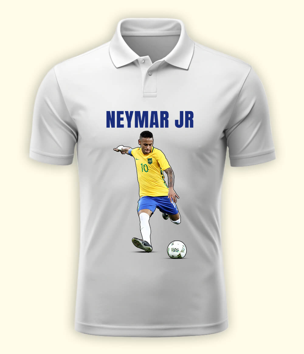 Neymar Jr Football Graphic Polo T-Shirt