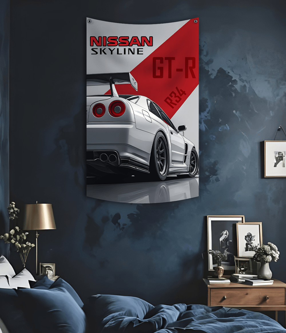 Nissan Skyline GT-R R34 Wall Tapestry