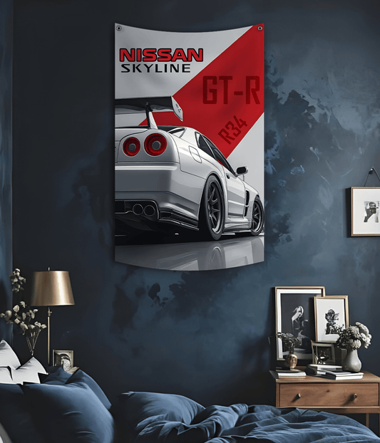 Nissan Skyline GT-R R34 Wall Tapestry