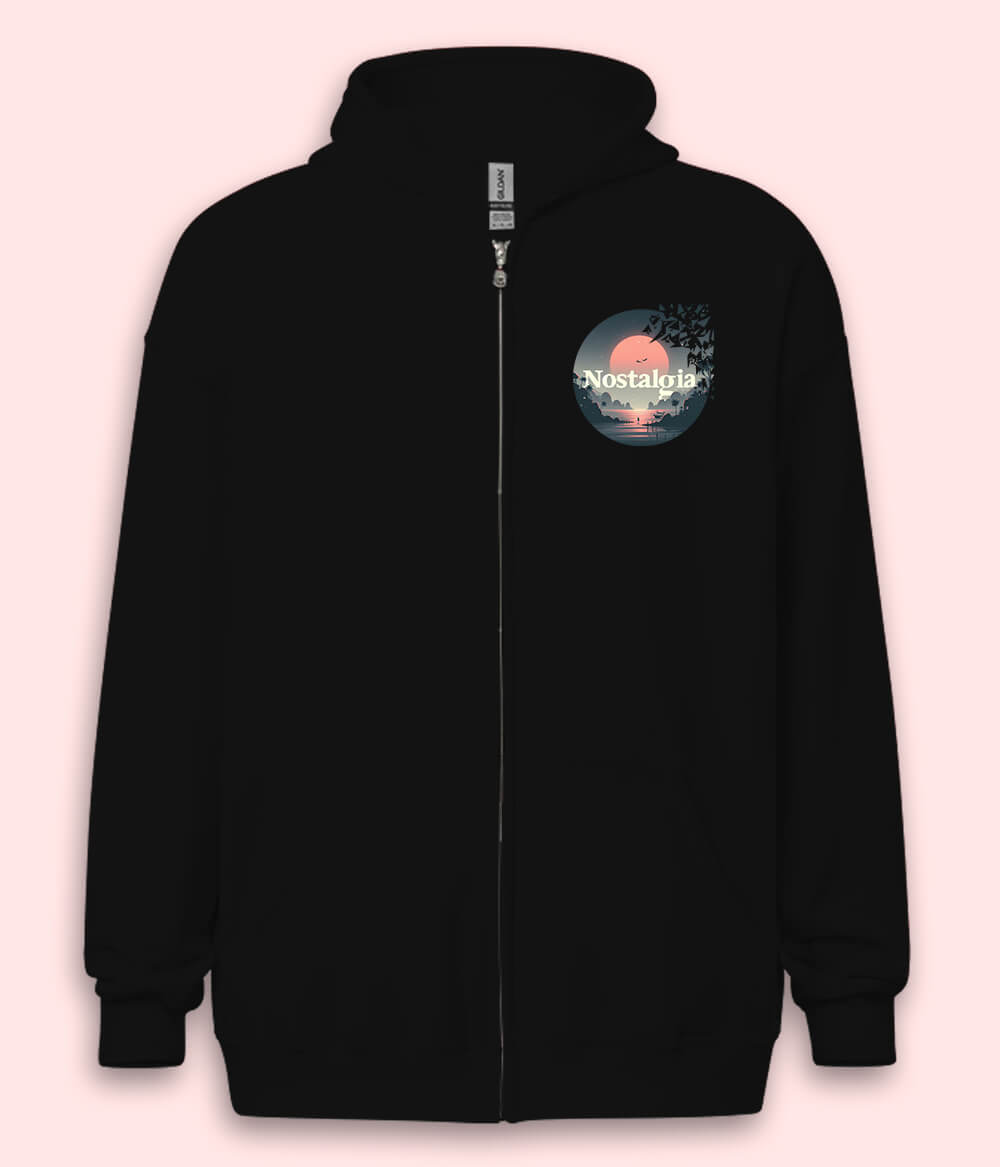 Nostalgic Sunset Zipper Hoodie (Unisex)
