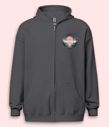 Nostalgic Sunset Zipper Hoodie (Unisex)