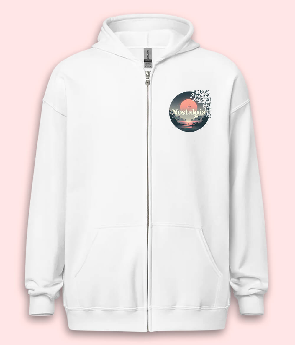 Nostalgic Sunset Zipper Hoodie (Unisex)