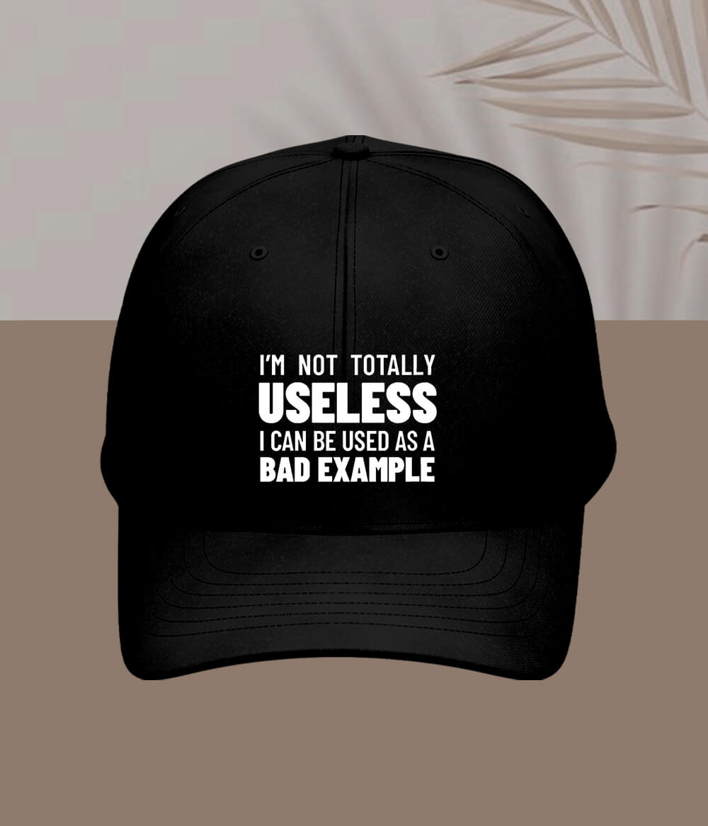 Black Not Totally Useless Cap