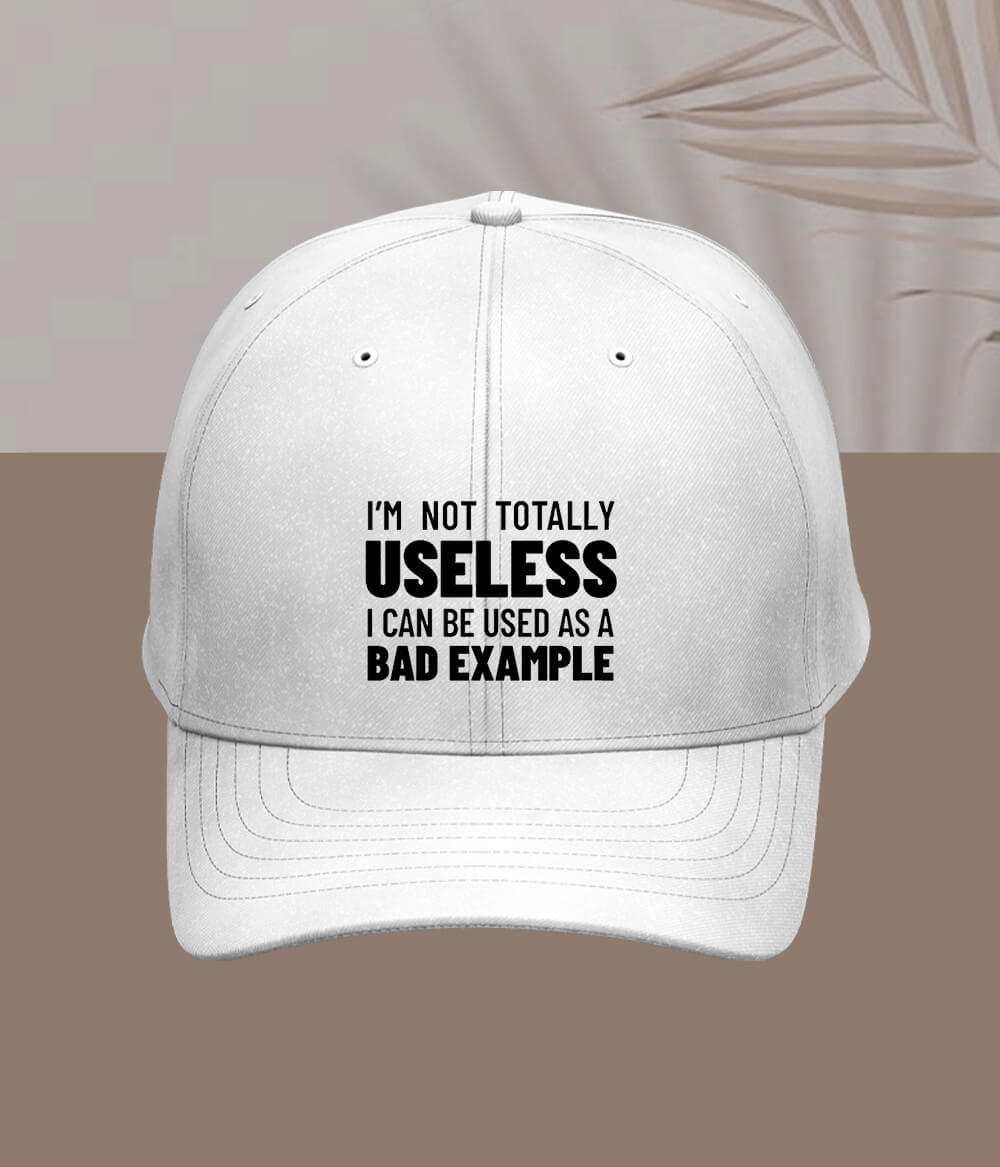 White Not Totally Useless Cap