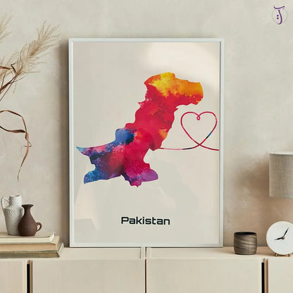 Oceans Apart, Close at Heart Right Frame-Pakistan Map